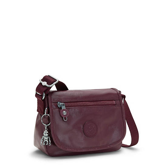 Sac Mini Kipling Sabian Metallic Crossbody Bordeaux | FR 1864YX